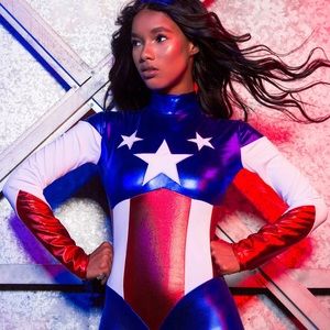 Brand New Captain America Halloween Costume L/XL New In Pkg